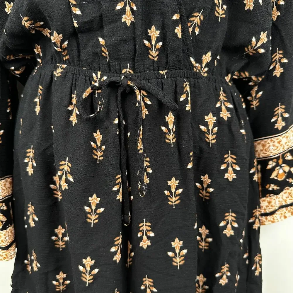 Sadie & Sage Romper Floral Long Sleeve Small Forest Fairy Boho Prairie